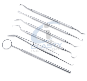 Professional Dental Care Kit Manual Teeth <b>Cleaning</b> Tools Oral Hygiene Including Mirror Tartar <b>Scraper</b> Dental Probe Tweezer - Product Image 5
