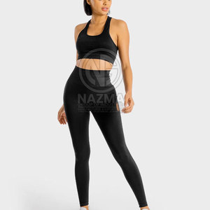 Latest Style <b>Low</b> MOQ Women Yoga Pant Elastic Waist Solid Quick Dry Breathable Factory Direct Sale High Quality Made Pakistan - Product Image 3