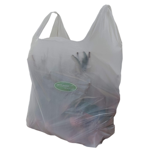 Mejor precio liso blanco y negro camiseta bolsas de plástico bolsas de camiseta bolsas de polietileno transparente con asas de Vietnam - Product Image 1