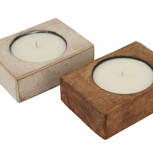 Vela de Madera de Pino Ecológica y Acacia, Cera Natural, Hecha a Mano, Aromática, en Frasco, Forma Personalizada, Decoración para el Hogar, Yoga, Spa, Meditación, Regalo para Ocasiones Especiales - Product Image 1