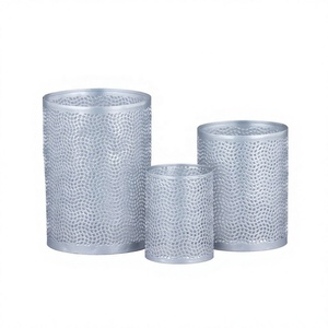 Pilares cilíndricos, juego de portavelas antiguo, 3 linternas decorativas artesanales de Metal, decoración del hogar, último Huracán de mesa - Product Image 1
