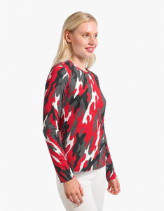 Camiseta de Manga Larga con Camuflaje para Mujer, al por Mayor, Premium, Informal, Diseño Personalizado, Ropa de Marca Privada - Product Image 3