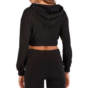 Sudadera con Capucha Corta para Mujer, Tallas Grandes, Sostenible, Temporada de Invierno 2026, Transpirable, con Estampado Frontal Personalizado, Venta al Por Mayor - Product Image 3