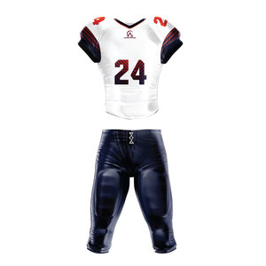 Uniforme de football américain respirant et léger, fabriqué en tissu 100 % polyester pour une absorption optimale pendant les matchs - Product Image 1
