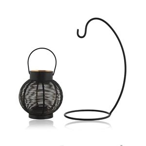 Portavelas de Hierro con Marco Metálico y Diseño Estilo Bambú para Decoración del Hogar - Product Image 4