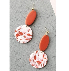 Pendientes de Resina Hechos a Mano, Pendientes de Aro Redondos, Pendientes Colgantes con Producto en Oferta - Product Image 1