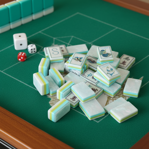Resin Crafts Custom Four-layered Golf Themed Acrylic <b>Mahjong</b> Tiles Engraved Pearlescent American <b>Mahjong</b> <b>Set</b> - Product Image 1