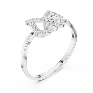 Anillo Minimalista en Forma de Mariposa de Oro Amarillo Sólido de 14k con Diamantes Cultivados en Laboratorio de Corte Redondo, Anillo de Boda Clásico, Regalo para Ella - Product Image 5