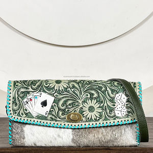 Sac bandoulière en cuir véritable artisanal avec motifs floraux et gaufrage, mini sac à bandoulière pour femme - Product Image 4