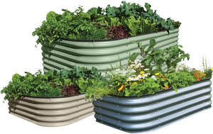 Wholesale Raised Garden Bed Galvanized Steel Garden Outdoor Items Flower Pot Furnitures Flower Vegetable <b>Ornaments</b> <b>Plant</b> OEM ODM - Product Image 5