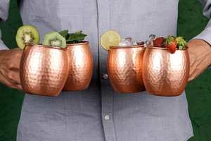 Mug à Moscow Mule en cuivre pur, très vendu - Tasse à boire en cuivre massif, fabriquée à la main - Product Image 2
