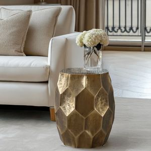 Mesa Auxiliar Metálica Jazzy que Agrega un Toque Distintivo a las Salas de Estar Mientras Sirve para Lámparas, Decoración y Objetos Esenciales - Product Image 5