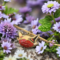 Bijoux en émail de vache à boeuf animal à la mode collier pendentif en argent massif pour enfant et femme