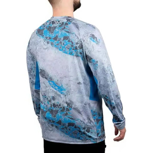 Wholesale Men's Fishing Shirt Long Sleeve Sublimation Print Bass Design UPF 50 Quick Dry Polyester Outdoor Wear - Product Image 6