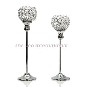 Nouveauté : Porte-bougie décoratif en cristal perlé pour la décoration de table de dîner d'hôtel, célèbre porte-bougie. - Product Image 2