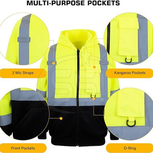 Veste de sécurité longue durée, classe 2 ANSI, imperméable, réfléchissante, vêtements de travail avec logo, conçue pour une performance continue sur le lieu de travail - Product Image 2