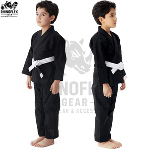 Mejor Precio al por Mayor, Kimonos de Karate y BJJ para Niños con Logotipo Personalizado, Kimono de Jiu Jitsu Brasileño Azul 100% Algodón - Product Image 3