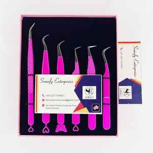 Populaire professionnel personnalisé Logo Durable 10mm longueur pince à épiler 90 degrés Dot Grip pince à épiler en acier inoxydable - Product Image 3