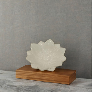 แผ่นหินอ่อนสีขาวทำมือคุณภาพพรีเมียม ลายวงกลมขัดเงาสไตล์ดอกไม้ - Product Image 3