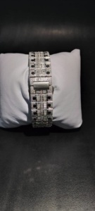 Reloj de Lujo para Hombre con Números Romanos, Plateado, Cuadrado, Automático, con Diamantes Baguette y Moissanita, Estilo Hip Hop Vintage - Product Image 5