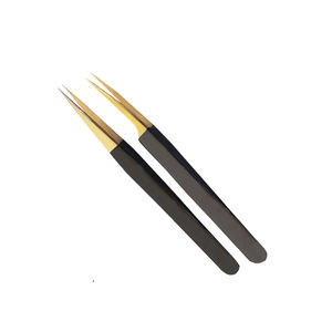 Pince à épiler pour sourcils DANTRIC IMPLANTS en acier inoxydable rouge de précision, pointe lisse, qualité professionnelle, écologique, 10 mm - Product Image 5