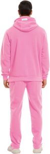 Women's Pink Casual Tracksuit Pants Solid Color <b>Elastic</b> Waist Adjustable <b>Cord</b> Two Side Pockets Full Length Regular Fit Spring - Product Image 3