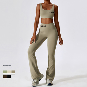 ชุดโยคะออกกำลังกาย 2 ชิ้น สำหรับเด็กผู้หญิง แบบขายส่ง เป็นมิตรกับสิ่งแวดล้อม ยกกระชับสะโพก ลายเรียบ สำหรับผู้ใหญ่ - Product Image 3