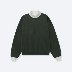 Sweat-shirt personnalisé pour femme à col montant, coupe oversize, en polaire, décontracté, à manches longues, style streetwear - Product Image 1