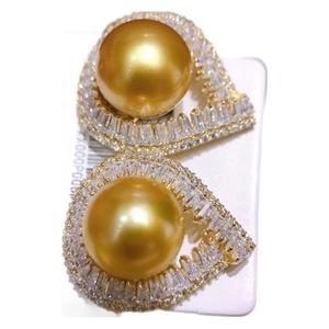 Classic Bucket Style 12-13mm Tahitian Black <b>Pearl</b> <b>Earrings</b> Luxury Almost Flawless Pure Silver Jewelry - Product Image 5