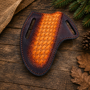 Couteau de chasse Skinner à lame fixe en acier Damas fait main sur mesure OEM, avec manche en bois de cerf, pour camping, extérieur et EDC - Product Image 4