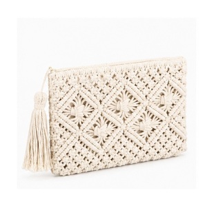 Bolso Tote de Mujer de Algodón con Macramé y Crochet, Diseño Exclusivo, Hecho a Mano, para el Hombro, Ideal para la Moda de Verano y Vacaciones, en Oferta - Product Image 1