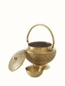 Decoración de Mesa Tradicional Hecha a Mano en Latón Pulido Dhuna, Estilo Art Deco, para Cumpleaños y Diwali - Product Image 2