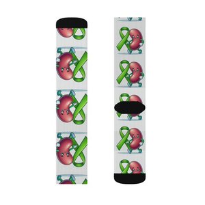 Calcetines Deportivos con Diseño de Células Rojas y Cinta Verde, Transpirables y de Secado Rápido para Adultos, para Yoga, Running, Poliéster/Nailon - Product Image 2