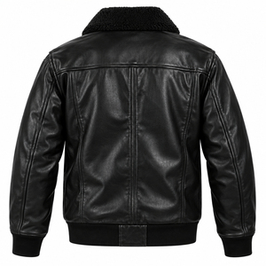 Veste en cuir pour homme TCustom, imperméable, respirante, écologique, en cuir de vachette de luxe, style motard, décontractée, vêtement d'extérieur d'hiver, fermeture éclair - Product Image 4
