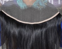 Extensions de cheveux humains de temple indien, vierges, naturels, bruts, Remy, à double trame, frontal 13*4, cuticules alignées, vente en gros