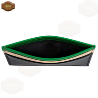 Dompet Kartu Kulit Hijau Mewah |   Dompet Kartu Kulit Asli Tipis untuk Pria |   Dompet Anti RFID OEM ODM Grosir