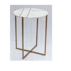 Aluminum Palm Side <b>Table</b> Ottoman Brass Spray Room Luxury <b>Table</b> Usage Office Home Room Restaurant <b>Round</b> Made in India Square Best - Product Image 6