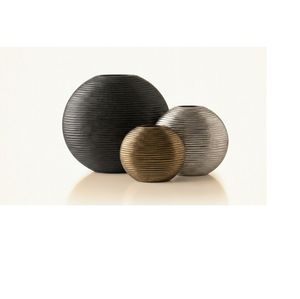 Jarrón Esférico de Vidrio Tallado a Mano Estilo Vintage para Decoración del Hogar, Centro de Mesa Redondo Escultural Soplado a Mano para Decoración de Sala de Estar - Product Image 1