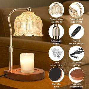 Lampada Scaldacera Regolabile in Altezza con Timer e Dimmer, Decorazione Accogliente per la Casa, Regalo per Mamma e Donne, Scaldacera per Nuova Casa - Product Image 3