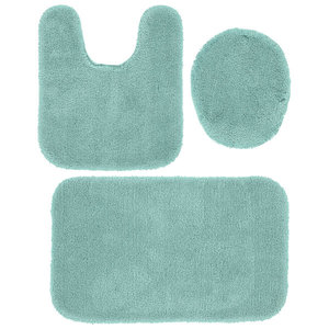 Customised Anti-Slip PVC <b>Bath</b> <b>Mat</b> <b>Set</b> with Solid Soft Flannel Bathroom Rug <b>and</b> <b>Toilet</b> Rug Machine Made Eco-Friendly for <b>Bath</b> Rug - Product Image 6