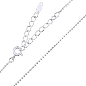 Elegante Collar de Cadena con Cuentas Facetadas de Plata 925 - Product Image 1