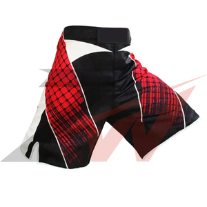 Benutzerdefiniertes Logo Vorderseitiger Druck MMA-Shorts Schnelltrocknend Wasserdicht Atmungsaktiv Elastischer Bund Mittelhoher Bund Kampfshorts OEM - Product Image 4