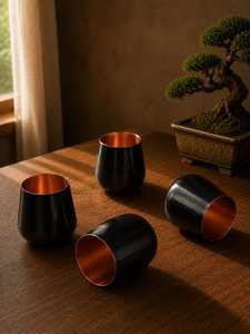 Taza de Cobre de Estilo Vintage Hecha a Mano, con Recubrimiento Negro, para Cócteles y Cerveza, Vaso Premium para Bar, con Logotipo Personalizado, Venta al Por Mayor - Product Image 6