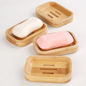 Porte-savon rectangulaire multifonction en bois poli pour salle de bain et cuisine, support à savon pour douche - Product Image 3