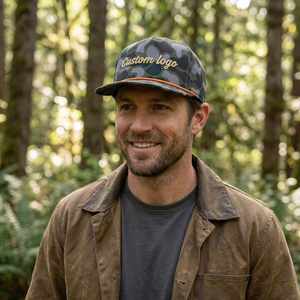 Gorra de béisbol de camuflaje con visera curva, tela de camuflaje, logotipo bordado en 3D personalizado de alta calidad al por mayor para hombres y mujeres - Product Image 5