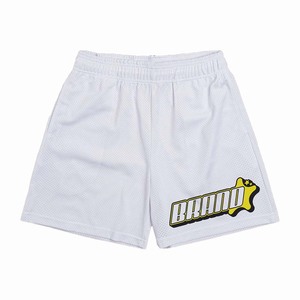 Shorts de sport pour homme en coton tissé premium 160 GSM, 100 % coton, vert néon, noir, rouge, panneau latéral, écologiques, séchage rapide, imperméables - Product Image 5