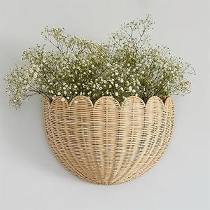 Handwoven Flower Planter Pot Rattan Hanging <b>Wall</b> <b>Basket</b> For Home <b>Storage</b> <b>Basket</b> Customized Designs From Vietnam Wholesale - Product Image 1