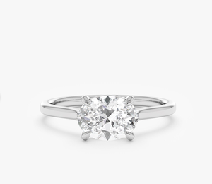 Anillo de Compromiso, Boda o Aniversario de Alta Calidad, Chapado en Oro de 14K, Corte Ovalado, Diamante de Laboratorio Certificado por IGI, Estilo Vintage, para Mujer - Product Image 2