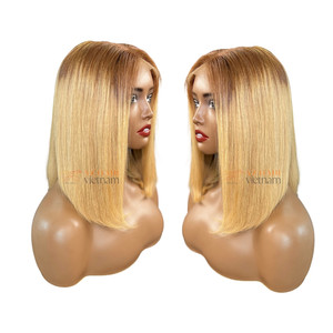 วิกผมดิบแบบชาวเปรูไร้กาววิกผมสั้นลูกไม้บ๊อบวิกผมแท้แบบ Remy - Product Image 2