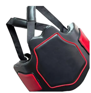 Protège-poitrine avec accents rouges, équipement de protection de boxe résistant à l'usure, équipement d'entraînement d'arts martiaux unisexe - Product Image 6
